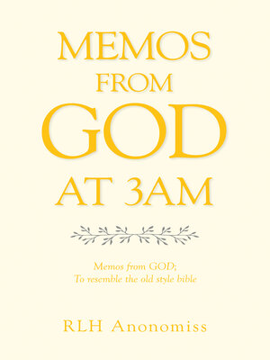 cover image of MEMOS FROM GOD AT 3AM